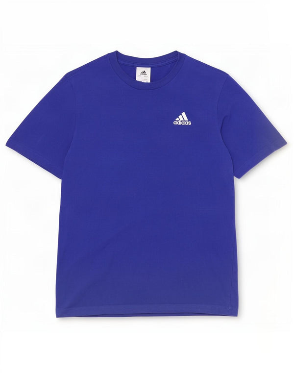 Adidas Męska Koszulka Top Mała Niebieska Bawełniana