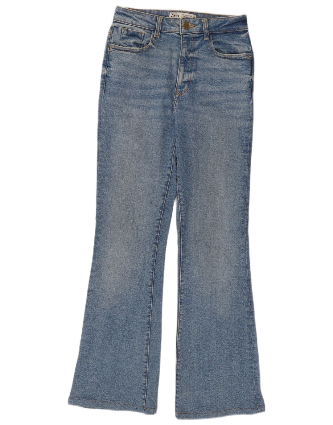 Damskie jeansy rozkloszowane Zara EU 36 XS W26 L30 Niebieskie