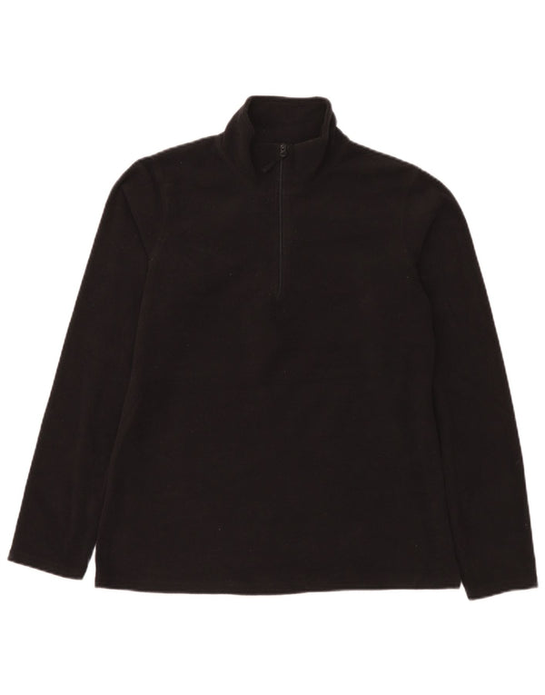 Damski sweter polarowy Mountain Warehouse z zamkiem błyskawicznym UK 14, średni czarny