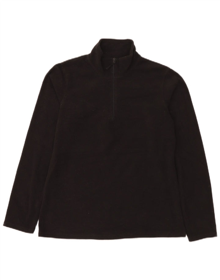 Damski sweter polarowy Mountain Warehouse z zamkiem błyskawicznym UK 14, średni czarny