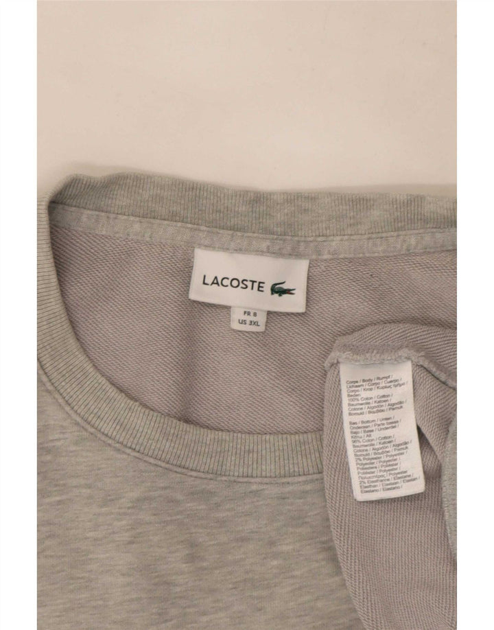 Męska bluza Lacoste Rozmiar 8 3XL Szara bawełna w plamki