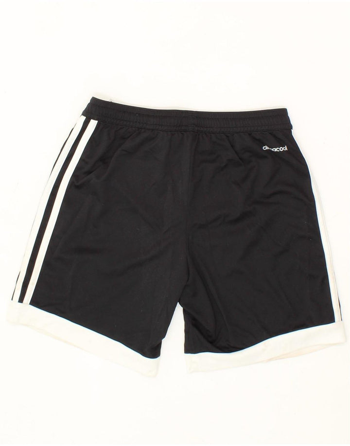 ADIDAS Boys Climalite Sport Shorts 9-10 Years  Black Colourblock Polyester Vintage Adidas and Second-Hand Adidas from Messina Hembry 