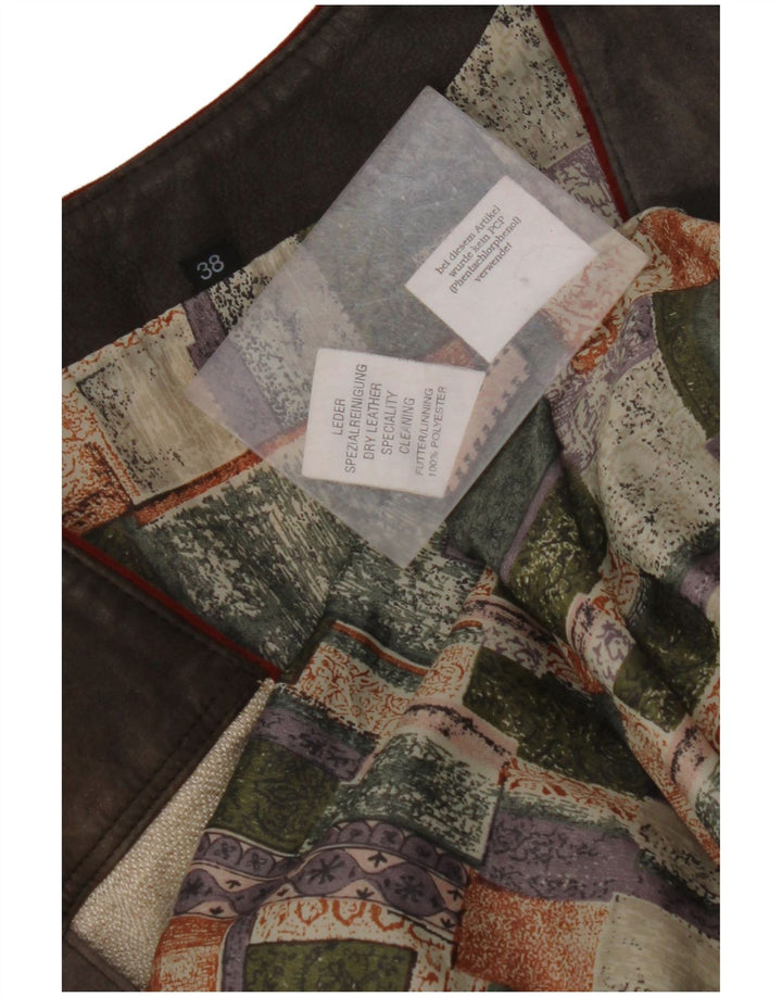 Damska kamizelka zamszowa VINTAGE z grafiką EU 38, średnia, wielobarwna, z blokami kolorów