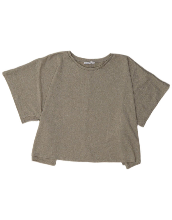 Bluzka damska Zara Crop Oversize UK 14 Medium Beige Flecked