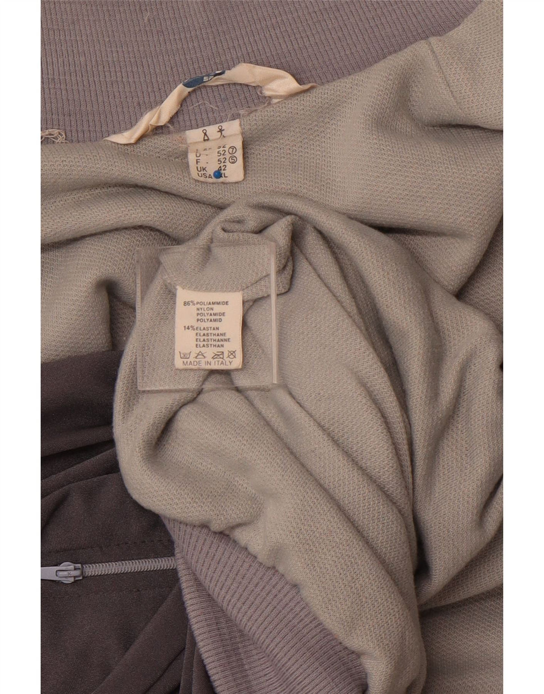 VINTAGE Mens Tracksuit Top Jacket UK 42 Large Grey Colourblock Polyamide