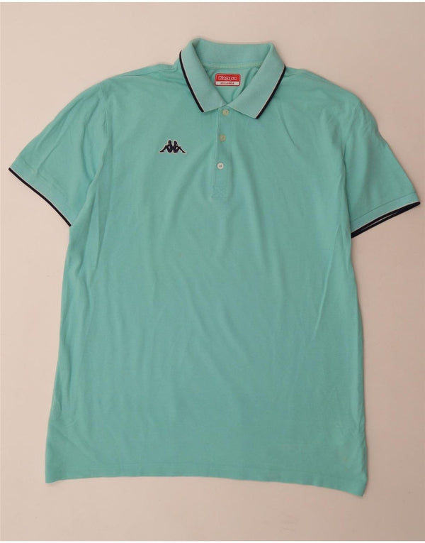 Męska koszulka polo Kappa 3XL, turkusowa bawełna