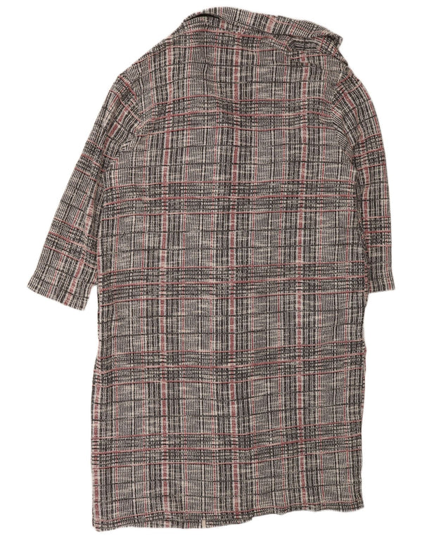 Marks & Spencer Damski długi sweter kardigan UK 22 3XL Szara kratka