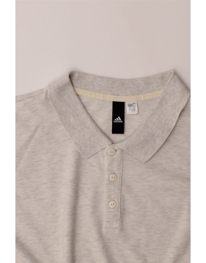 ADIDAS Mens Polo Shirt 2XL Grey Vintage Adidas and Second-Hand Adidas from Messina Hembry 