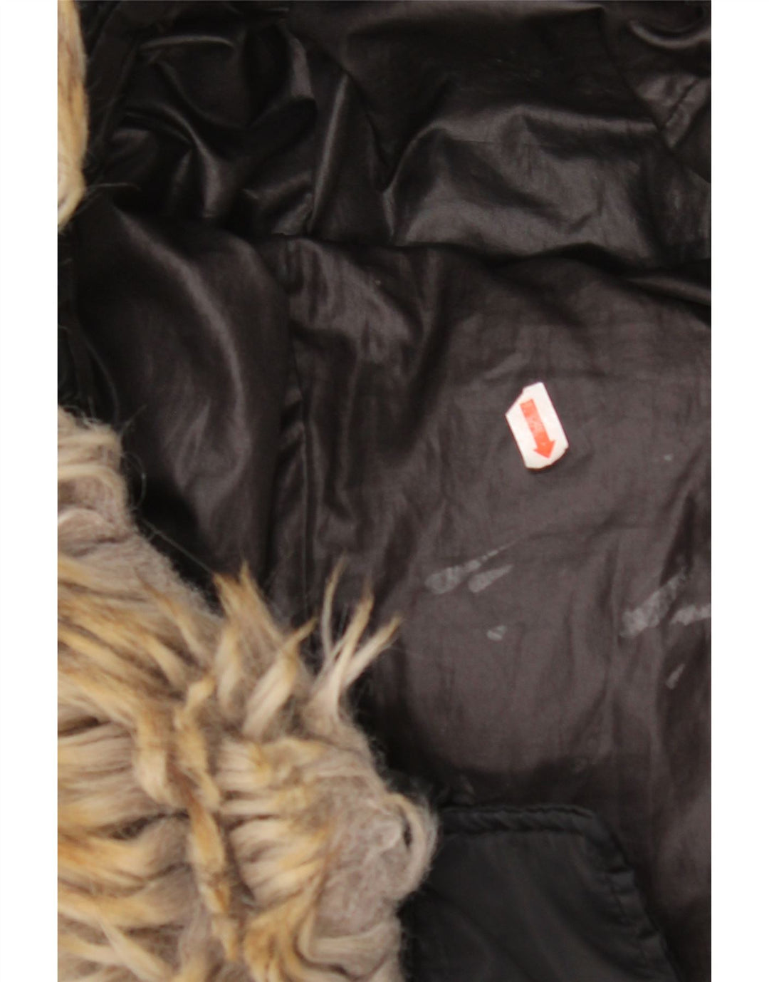 CALVIN KLEIN JEANS Womens Hooded Padded Coat UK 12 Medium Black Polyester