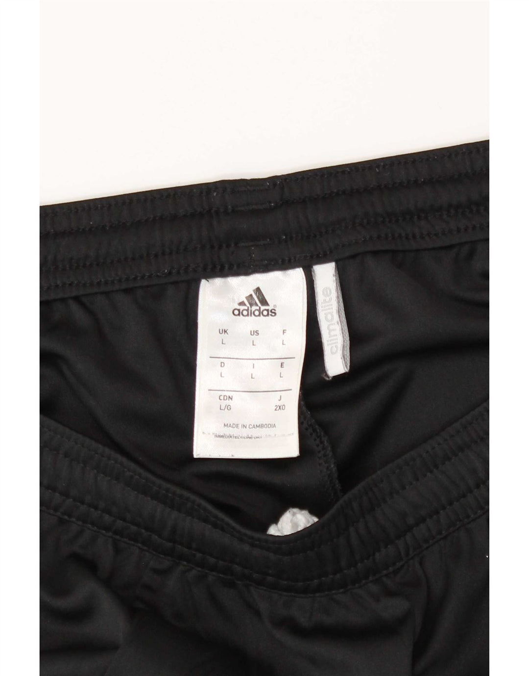 Męskie spodenki sportowe Adidas Climalite, duże, czarne, z blokami kolorów, z poliestru