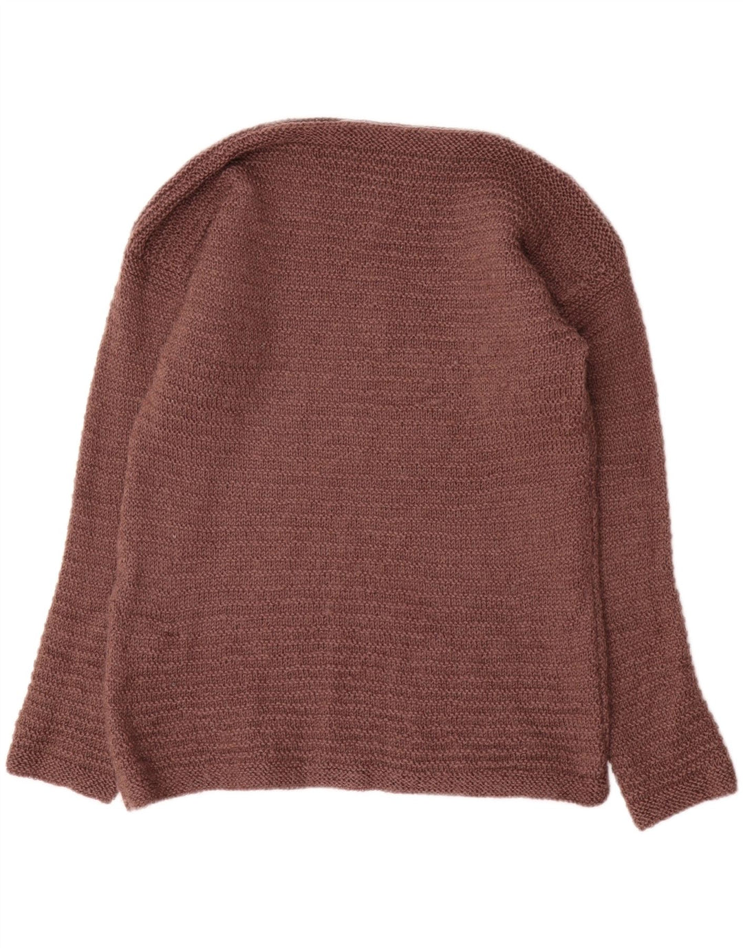 Sweter damski w stylu vintage z dekoltem w łódkę UK 14 Średni brąz