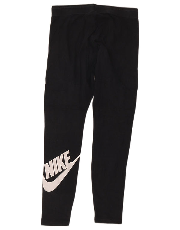 Legginsy damskie Nike UK 12, średnia czarna bawełna