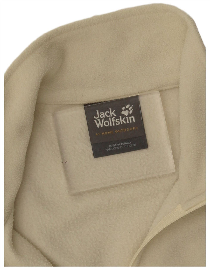 Damski sweter polarowy Jack Wolfskin z zamkiem błyskawicznym UK 12, średni beżowy poliester