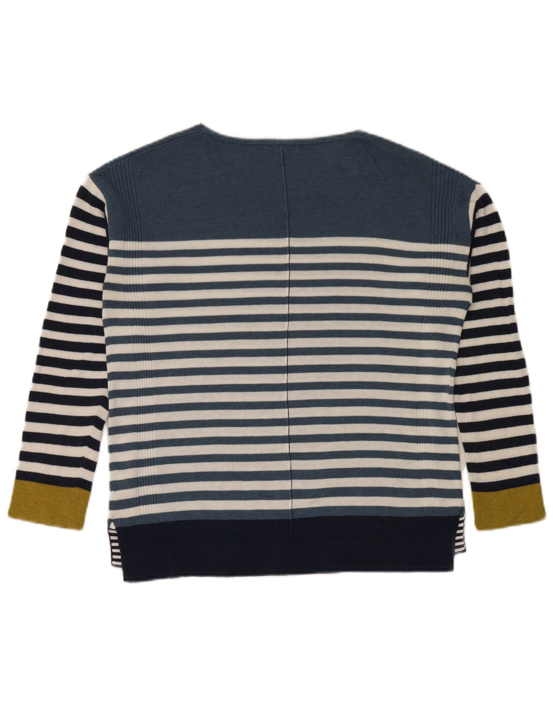 Damski sweter z dekoltem w łódkę White Stuff UK 8 w małe niebieskie paski