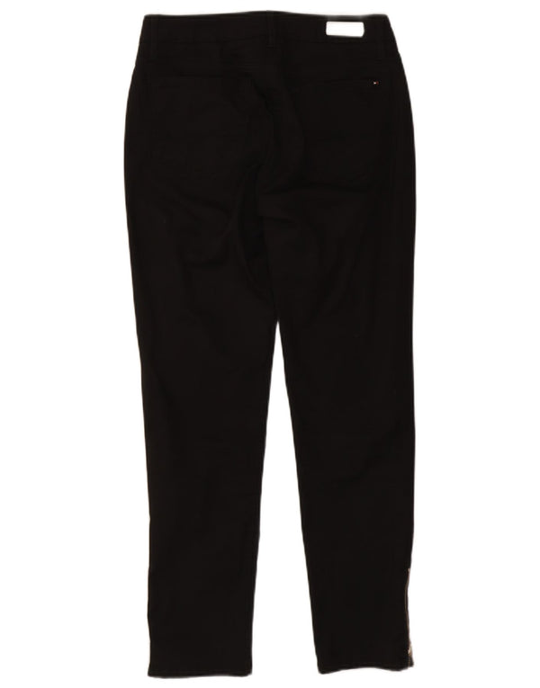 TOMMY HILFIGER Womens Milan RW Casual Trousers US 6 Medium W28 L27 Black