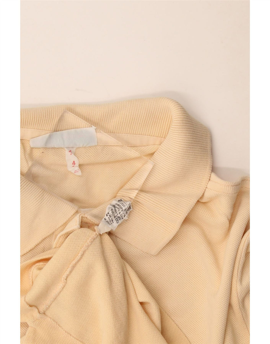 Męska koszulka polo Lacoste, rozmiar 4, średnia beżowa bawełna