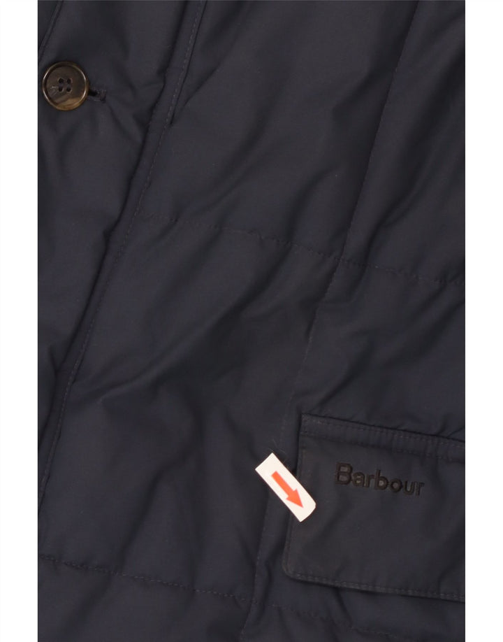 Męska ocieplana kurtka Barbour UK 42 XL, granatowa, poliester