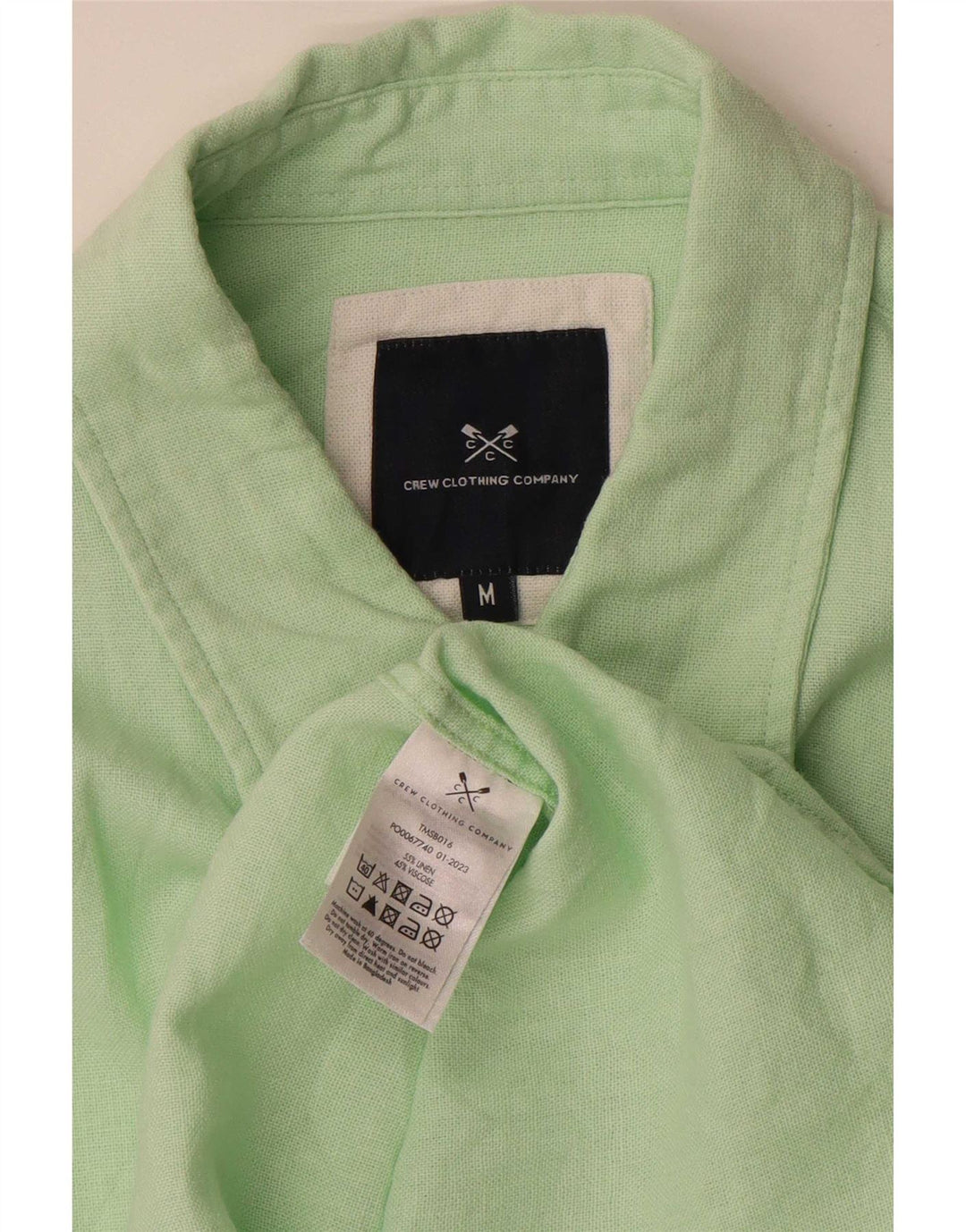 Koszula męska Crew Clothing Średni zielony lniany