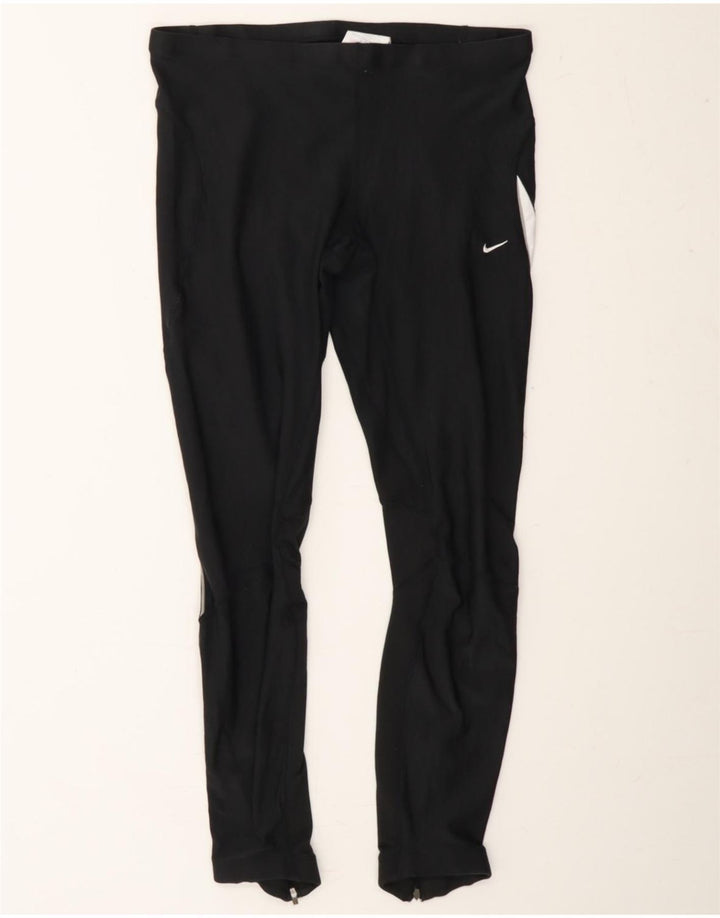 NIKE Womens Tracksuit Trousers UK 14/16 Large  Black Colourblock Polyester Vintage Nike and Second-Hand Nike from Messina Hembry 