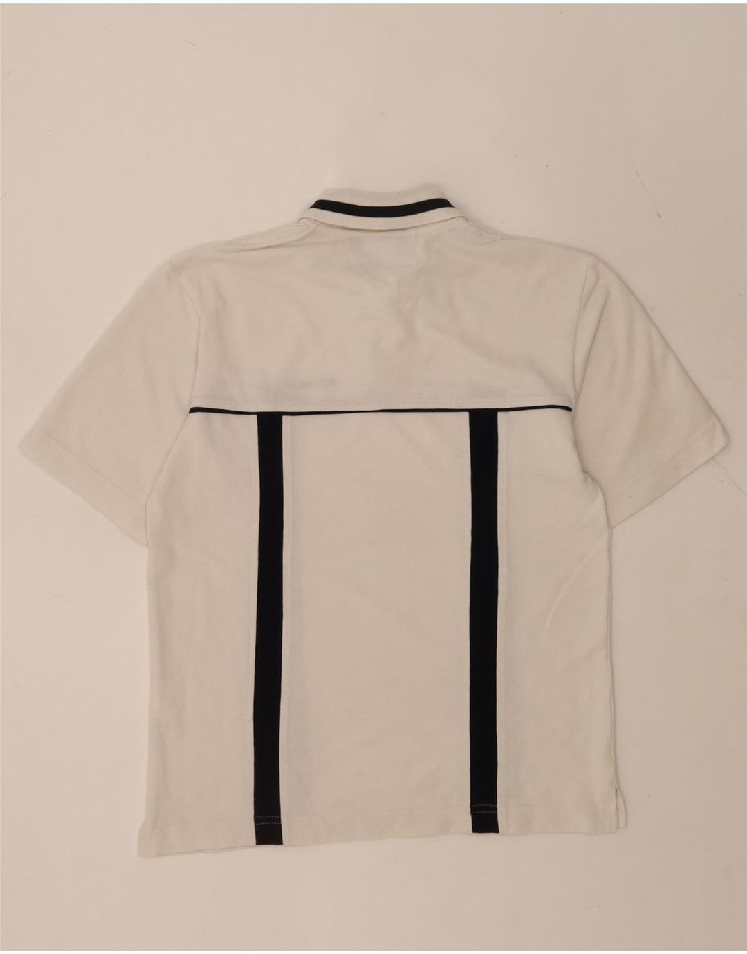 Męska koszulka polo Sergio Tacchini, mała, biała, bawełniana w bloki kolorów
