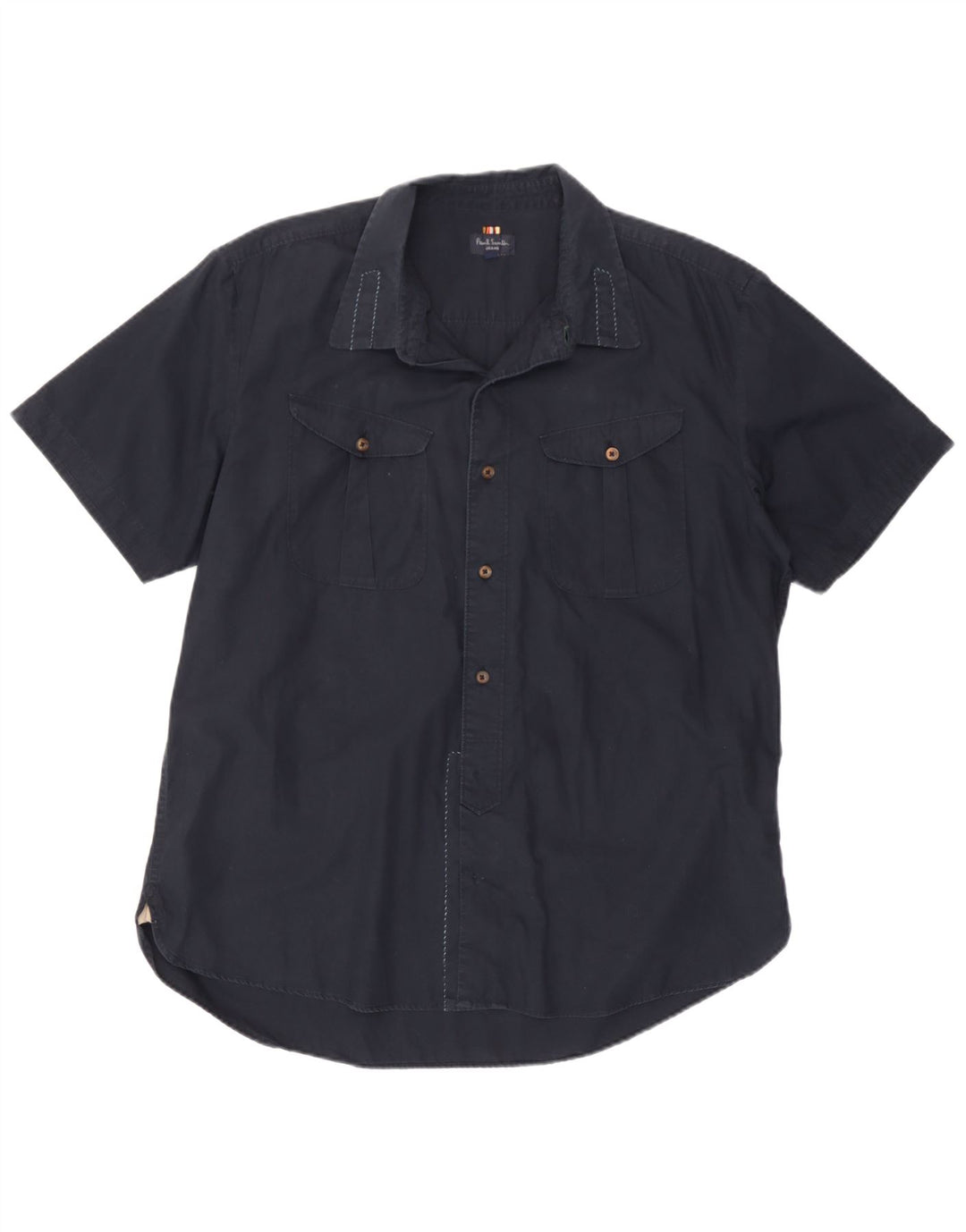 Koszula męska z krótkim rękawem Paul Smith, 2XL, granatowa, bawełniana