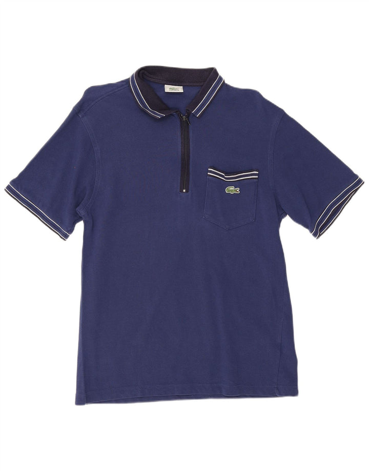 Męska koszulka polo Lacoste, rozmiar 3, mała, niebieska, bawełniana w bloki kolorów