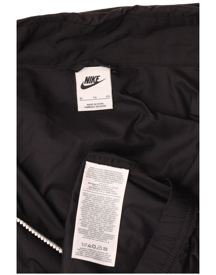 Męska kurtka przeciwdeszczowa Nike z kapturem XL, czarna, nylonowa