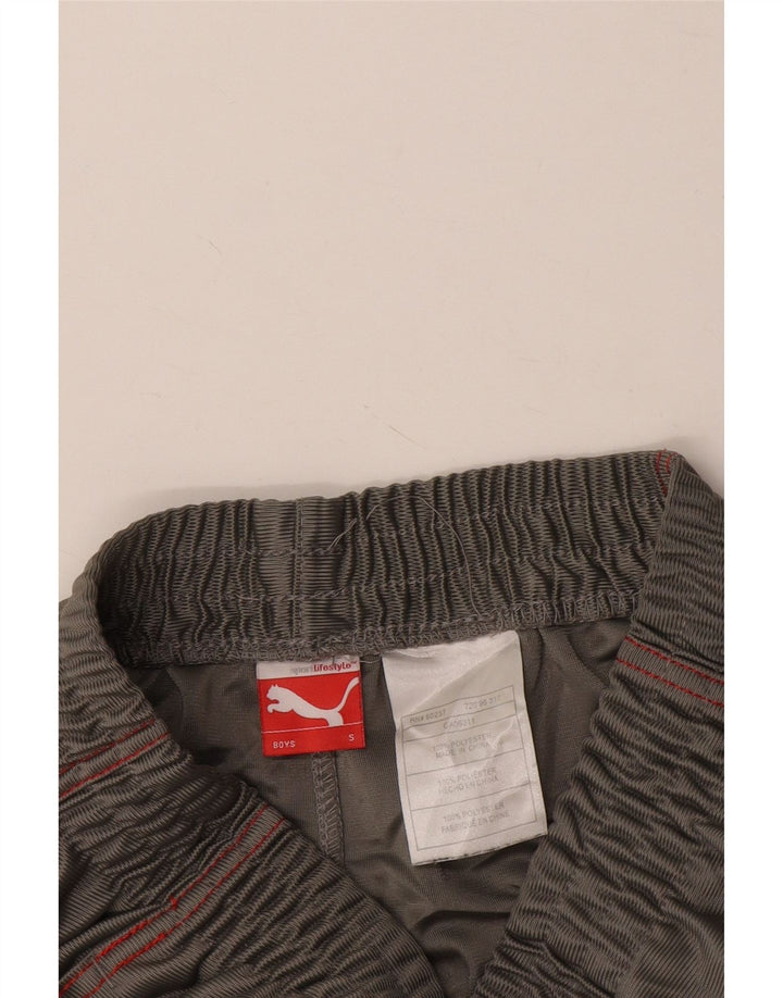 Chłopięce spodenki sportowe PUMA 7-8 lat, mały, szary, poliester z blokami kolorów