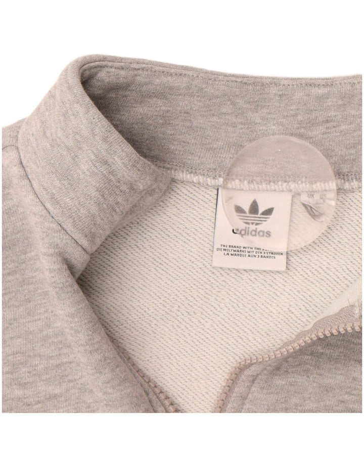 Damska bluza Adidas Oversized Graphic Jumper UK 10 Small Grey Flecked