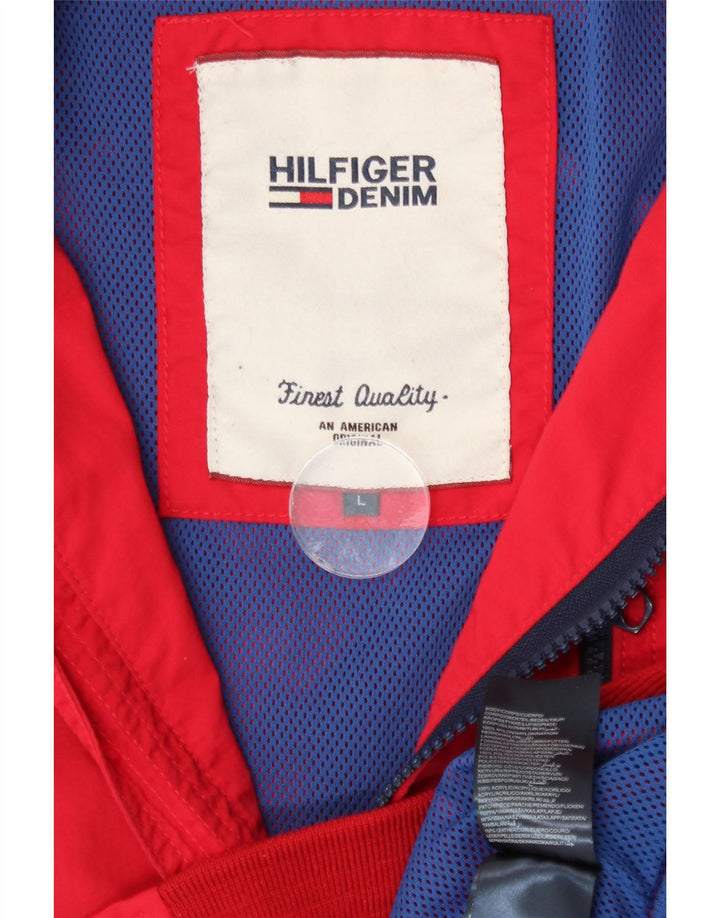 Męska kurtka bomberka Tommy Hilfiger UK 40, duża, czerwona nylonowa