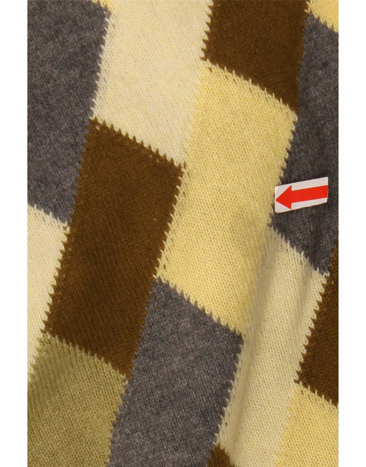 Peter Scott Męski sweter z okrągłym dekoltem Średni zielony Argyle/Diament