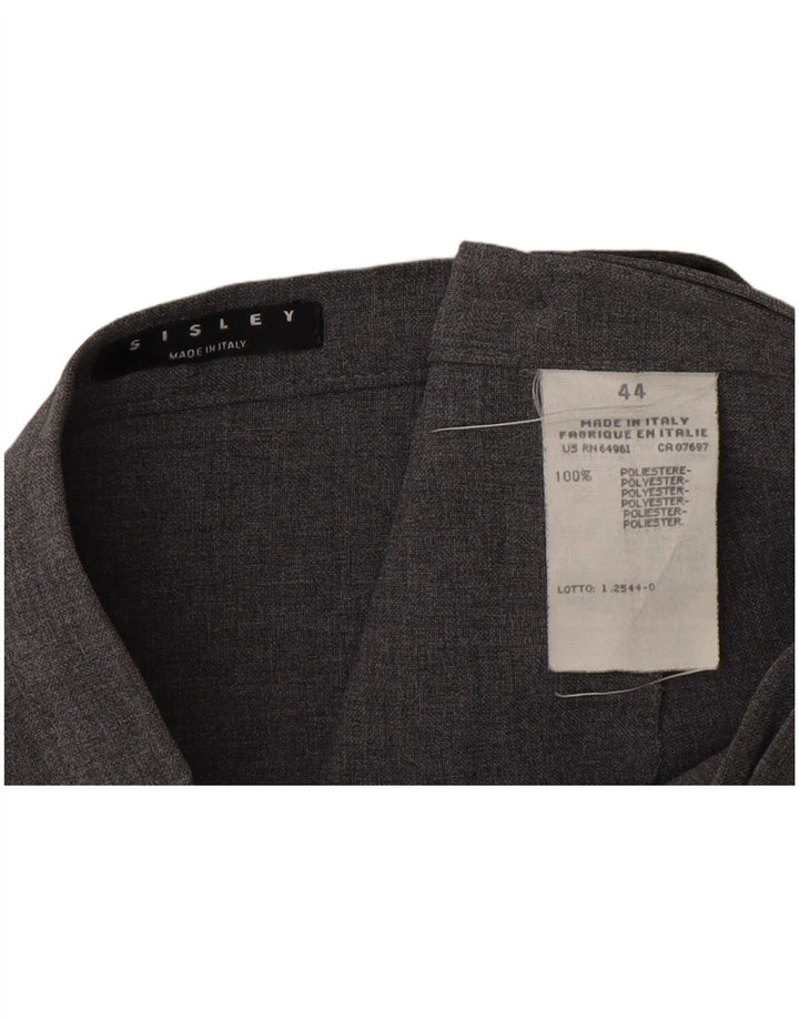 Damska spódnica mini kopertowa z wysokim stanem Sisley IT 44 Medium W26 Szary poliester