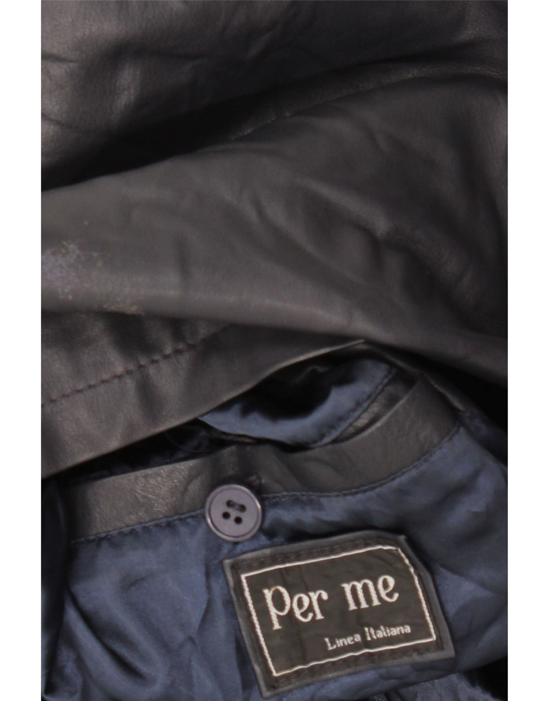 Damska kurtka skórzana PER ME UK 22 2XL Czarna skóra