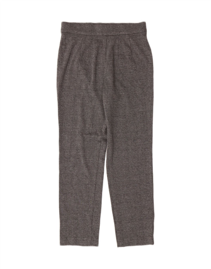MARKS & SPENCER Womens Chino Trousers UK 10 Small W27 L27 Grey Check Vintage Marks & Spencer and Second-Hand Marks & Spencer from Messina Hembry 