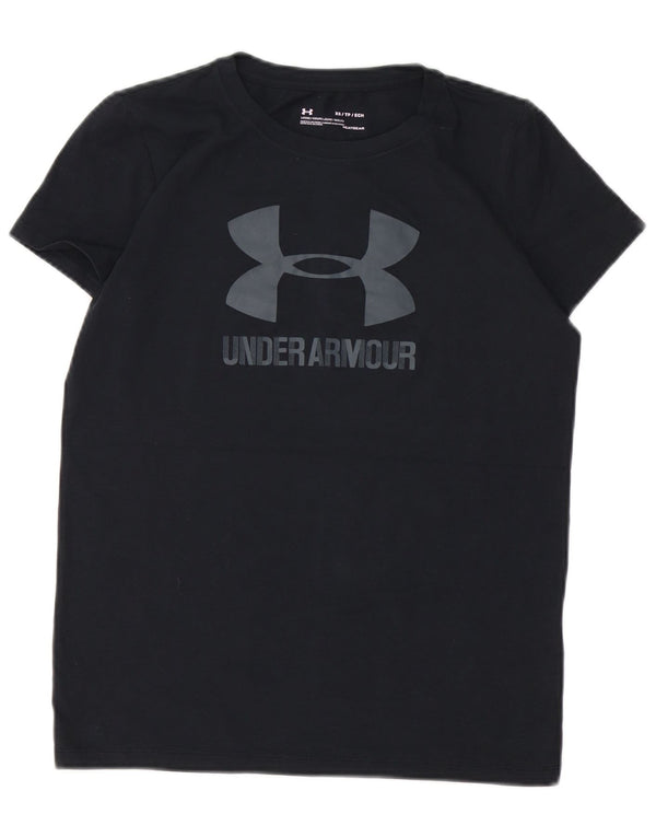 Damska koszulka Under Armour Heat Gear Graphic Top UK 6 XS w kolorze czarnym