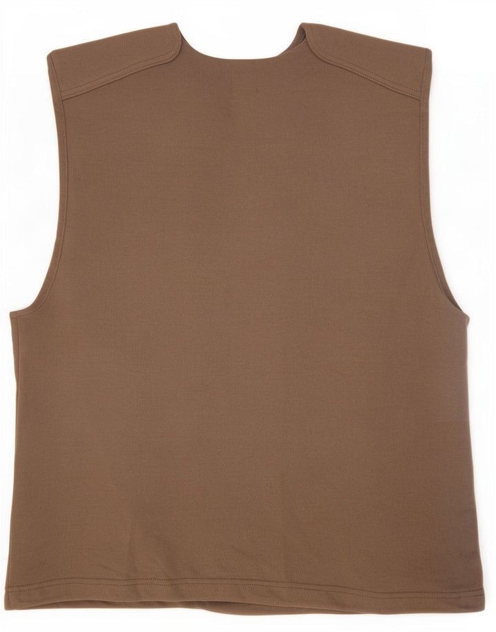 Damska kamizelka oversize Zara Top UK 10 Small Brown Cotton