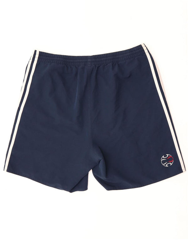 Spodenki sportowe Adidas Męskie FC Bayern Monachium XL Granatowe, z blokami kolorów