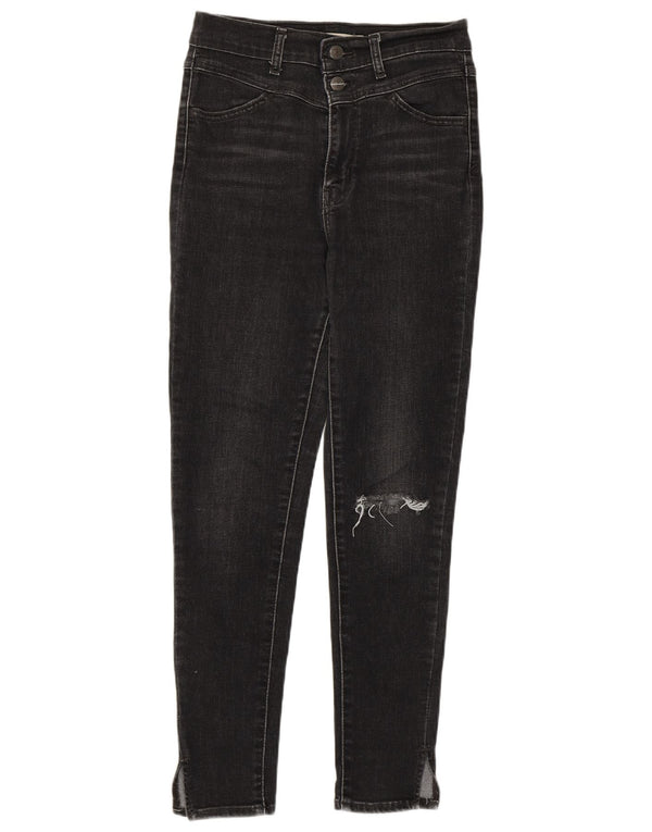 Damskie dżinsy rurki Levi's w trudnej sytuacji W27 L27 Czarna bawełna