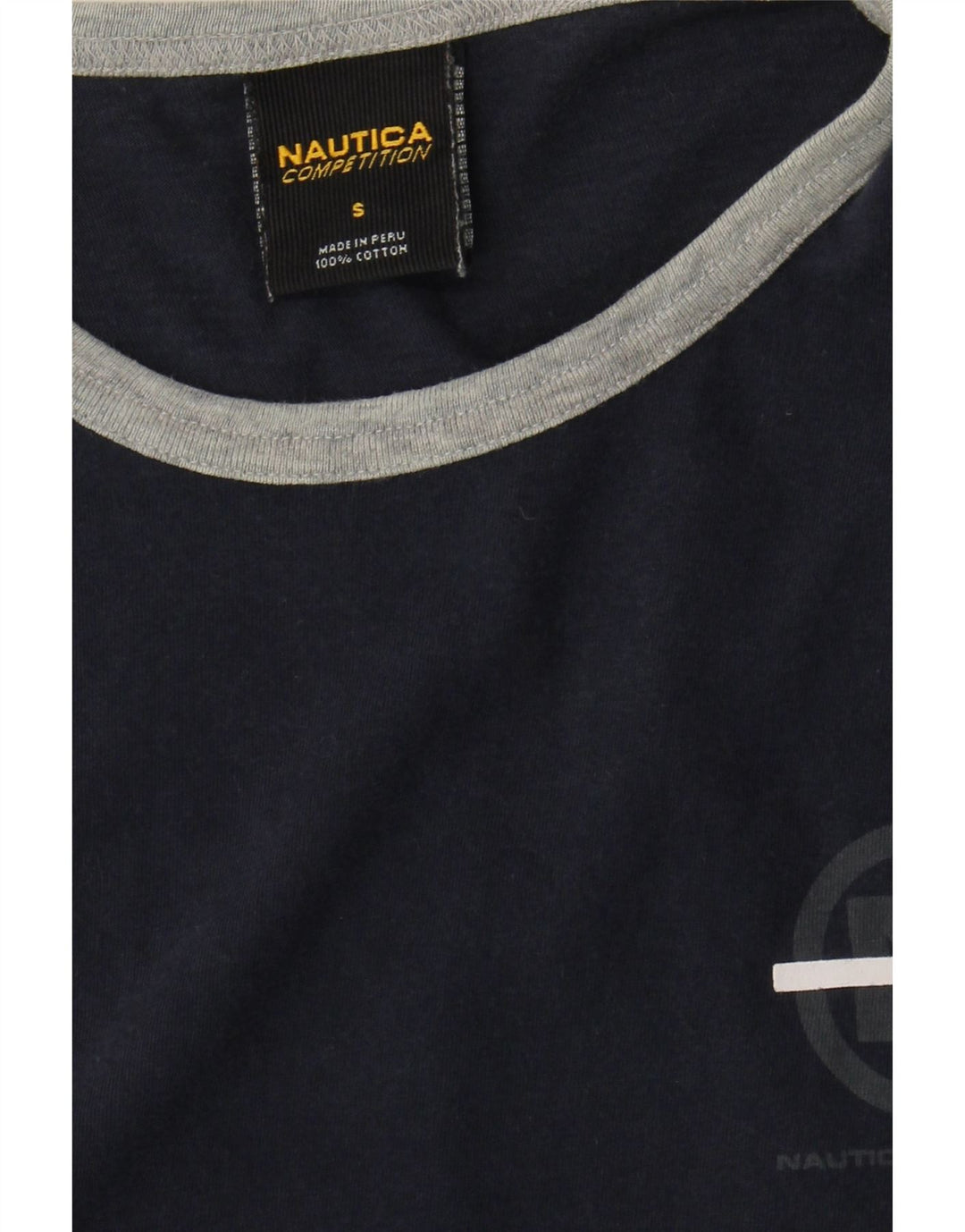 Męska kamizelka z grafiką Nautica, mała, granatowa, bawełniana