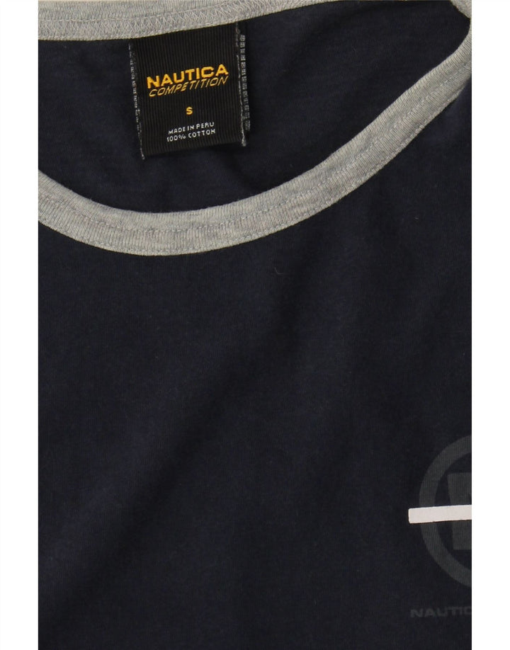 Męska kamizelka z grafiką Nautica, mała, granatowa, bawełniana