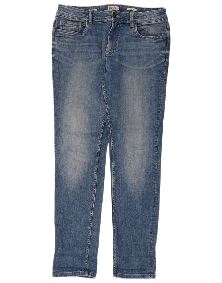 Dack's Męskie jeansy slim IT 50 Large W34 L32 Niebieskie bawełniane