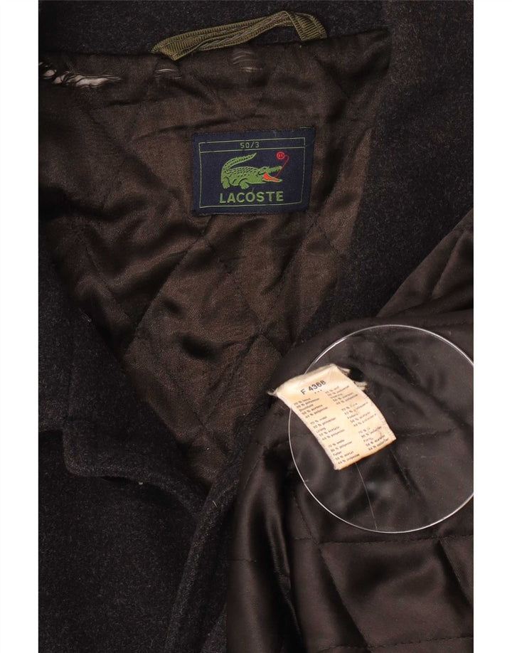 Płaszcz męski Lacoste IT 50, duży, czarny, wełniany