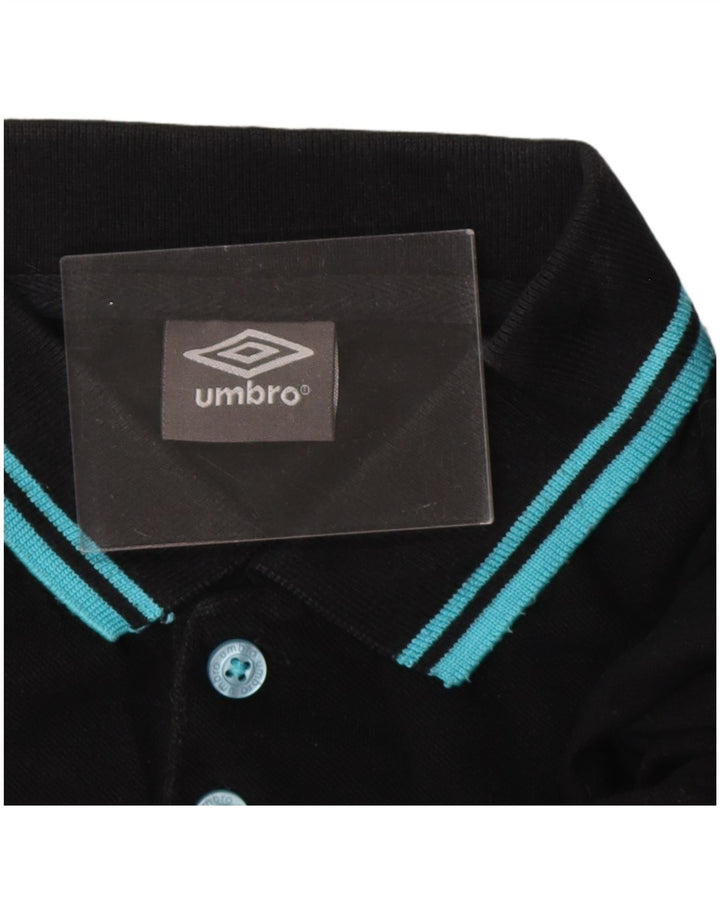 Męska koszulka polo UMBRO, średnia czarna, bawełniana