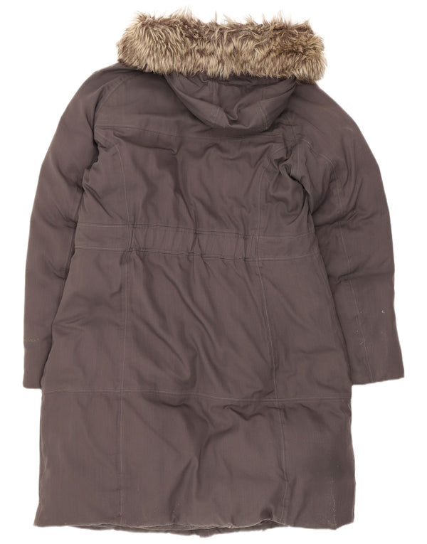 Damski ocieplany płaszcz z kapturem The North Face UK 16, duży, szary nylon