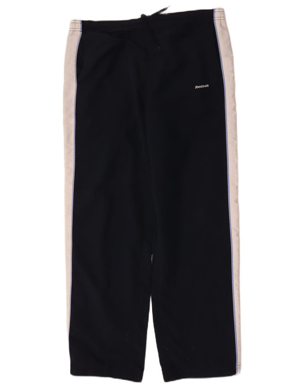 Damskie spodnie dresowe Reebok UK 14, duże, granatowe, z blokami kolorów
