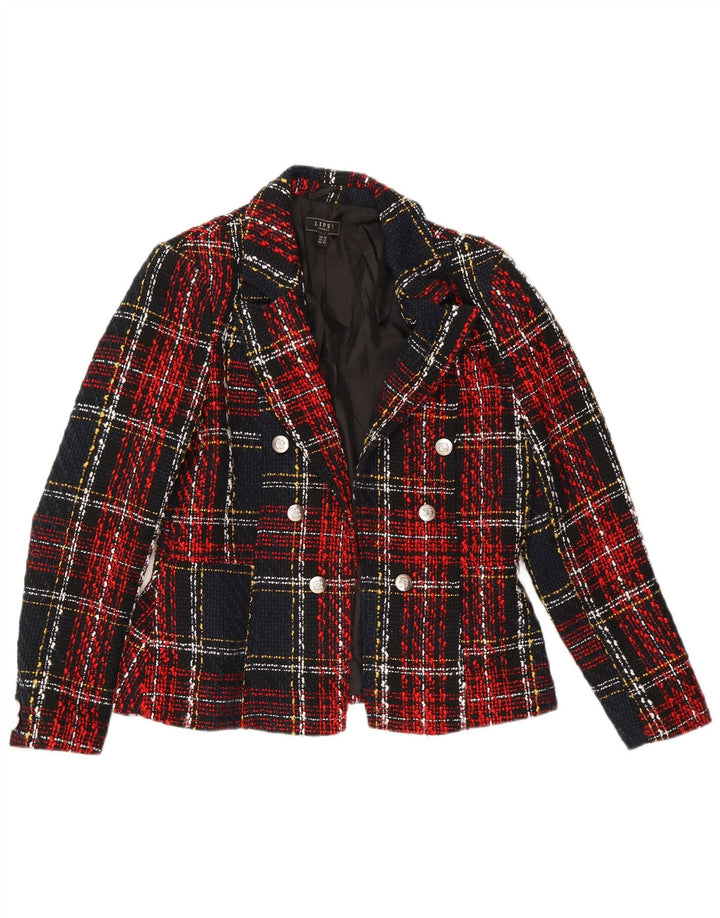 Damska marynarka Lipsy UK 16, duża, poliester w czerwoną kratę