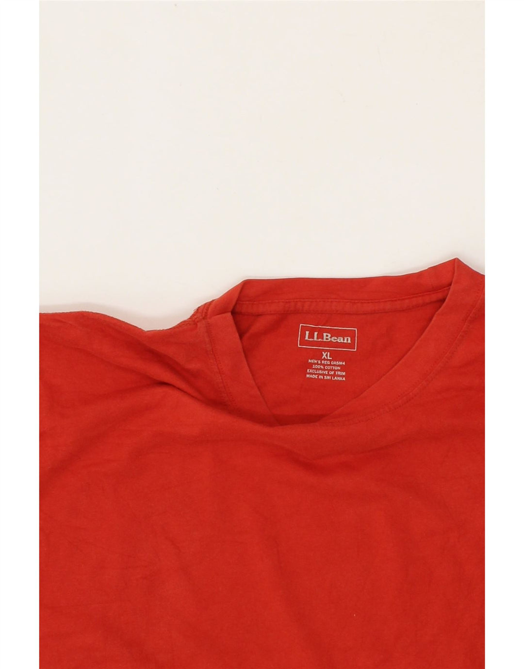 L.L.BEAN Mens T-Shirt Top XL Red Cotton Vintage L.L.Bean and Second-Hand L.L.Bean from Messina Hembry 