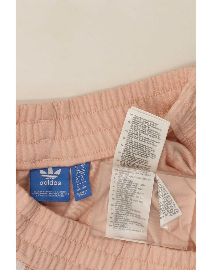 Damskie spodenki sportowe Adidas UK 10, małe, różowe, poliestrowe