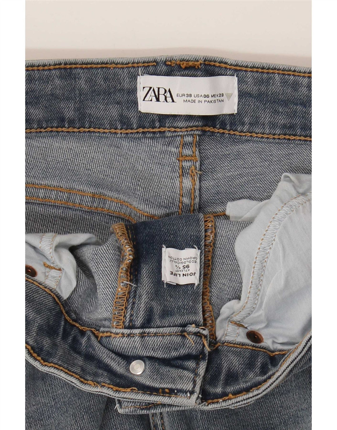Dżinsy damskie Zara Crop Bootcut EU 38 Small W28 L26 Niebieska bawełna