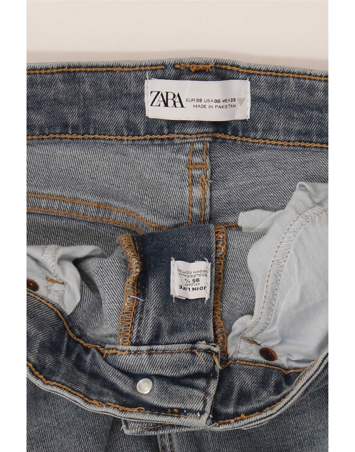Dżinsy damskie Zara Crop Bootcut EU 38 Small W28 L26 Niebieska bawełna